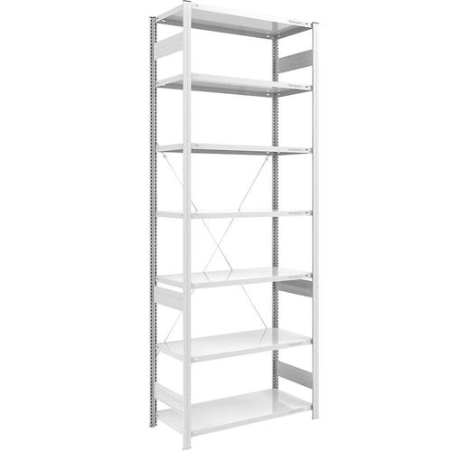 4061753024732 - eurokraft pro Lager-Steckregal RAL 7035 Bauart leicht Regalhöhe 3000 mm Grundregal Breite x Tiefe 1000 x 600 mm