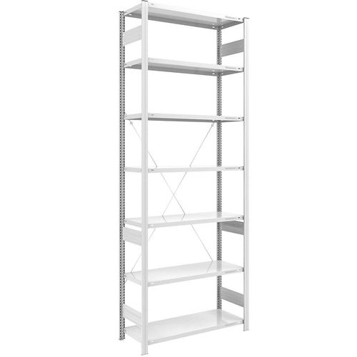 4061753024671 - eurokraft pro Lager-Steckregal RAL 7035 Bauart leicht Regalhöhe 3000 mm Grundregal Breite x Tiefe 1000 x 500 mm 4061753024671 - eurokraft pro Lager-Steckregal RAL 7035 Bauart leicht Regalhöhe 3000 mm Grundregal Breite x Tiefe 1000 x 500 mm