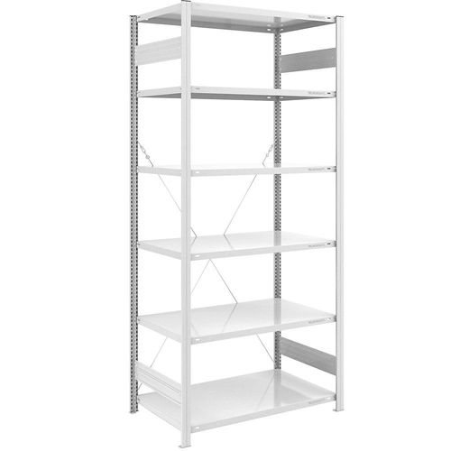 4061753024787 - eurokraft pro Lager-Steckregal RAL 7035 Bauart leicht Regalhöhe 2500 mm Grundregal Breite x Tiefe 1000 x 800 mm 4061753024787 - eurokraft pro Lager-Steckregal RAL 7035 Bauart leicht Regalhöhe 2500 mm Grundregal Breite x Tiefe 1000 x 800 mm