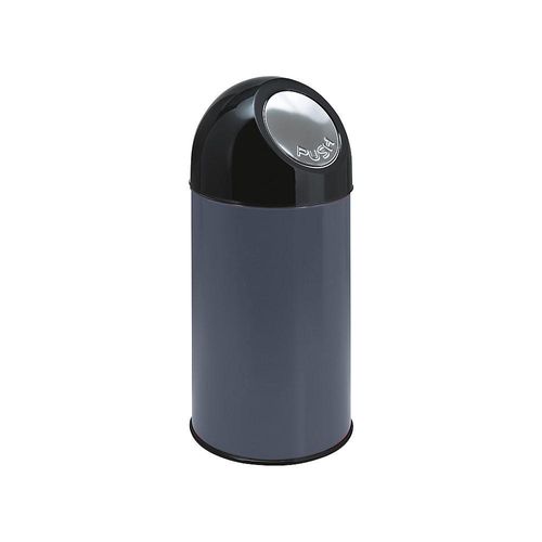 8713631023400 - Vepa Bins Groothandel - Abfalleimer push Mit verzinktem Innenbehälter Volumen 40 l Grau - Farbe Abfallbehälter eisengrau ral 7011 8713631023400 - Vepa Bins Groothandel - Abfalleimer push Mit verzinktem Innenbehälter Volumen 40 l Grau - Farbe Abfallbehälter eisengrau ral 7011