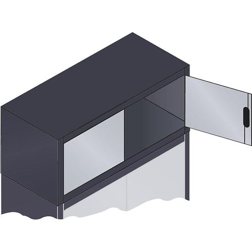 4062084807049 - ACURADO Aufsatzschrank mit Flügeltüren HxBxT 500 x 1200 x 500 mm schwarzgrau weißaluminium C+P 4062084807049 - ACURADO Aufsatzschrank mit Flügeltüren HxBxT 500 x 1200 x 500 mm schwarzgrau weißaluminium C+P