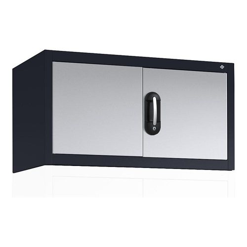 4062084803157 - ACURADO Aufsatzschrank mit Flügeltüren HxBxT 500 x 930 x 400 mm schwarzgrau weißaluminium C+P 4062084803157 - ACURADO Aufsatzschrank mit Flügeltüren HxBxT 500 x 930 x 400 mm schwarzgrau weißaluminium C+P
