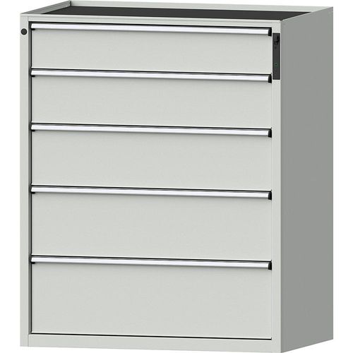 4014641817510 - Schubladenschrank NFC-Schloss 5 Schubladen HxBxT 1280 x 1060 x 675 mm grau 4014641817510 - Schubladenschrank NFC-Schloss 5 Schubladen HxBxT 1280 x 1060 x 675 mm grau