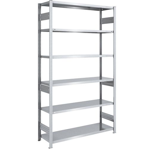 4250623789813 - Schwerlast-Steckregal verzinkt beidseitig Regalhöhe 2500 mm 6 Böden Grundregal BxT 1300 x 500 mm hofe 4250623789813 - Schwerlast-Steckregal verzinkt beidseitig Regalhöhe 2500 mm 6 Böden Grundregal BxT 1300 x 500 mm hofe