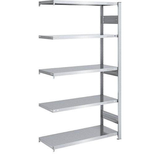 4250623789400 - Schwerlast-Steckregal verzinkt beidseitig Regalhöhe 2000 mm 5 Böden Anbauregal BxT 1000 x 500 mm hofe