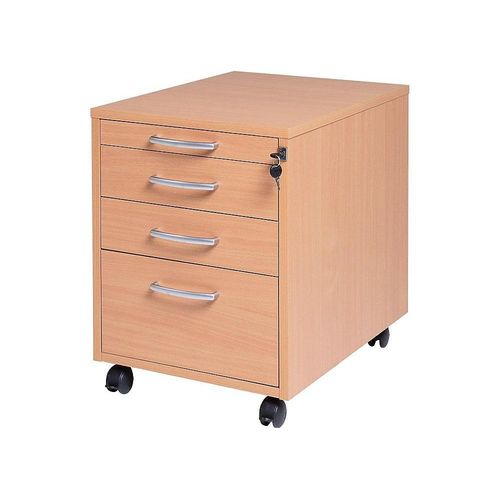 5905745100884 - Rollcontainer Miami 4 Schubladen HxBxT 550 x 420 x 600 mm Buche kaiserkraft 5905745100884 - Rollcontainer Miami 4 Schubladen HxBxT 550 x 420 x 600 mm Buche kaiserkraft
