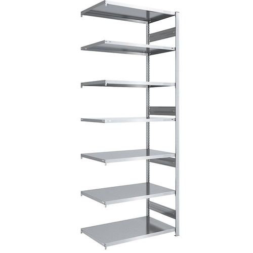4250623789646 - Schwerlast-Steckregal verzinkt beidseitig Regalhöhe 3000 mm 7 Böden Anbauregal BxT 1000 x 800 mm hofe