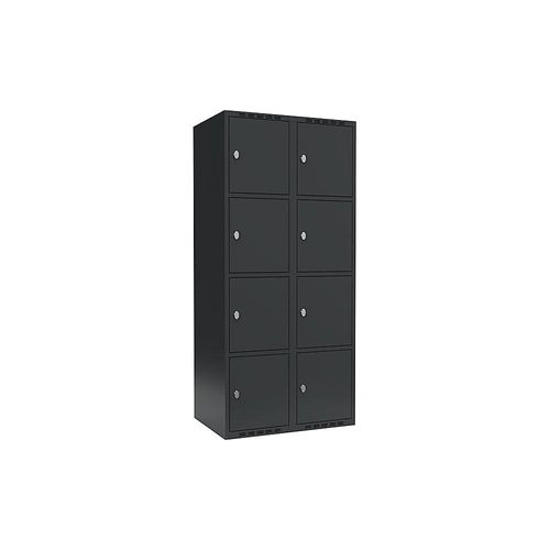 7042424576153 - 4er-Schließfachschrank Fydor 2 Abteile grau B 800 mm 2 Abteile flache Dachform Vorhängeschloss kaiserkraft 7042424576153 - 4er-Schließfachschrank Fydor 2 Abteile grau B 800 mm 2 Abteile flache Dachform Vorhängeschloss kaiserkraft