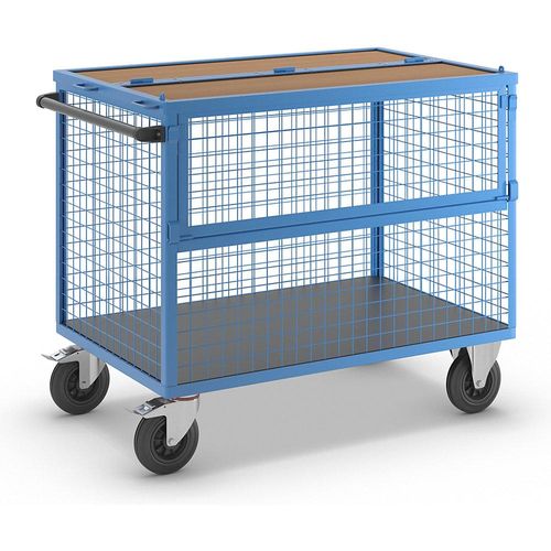 4054666002737 - eurokraft pro Kastenwagen Wände aus Stahlgitter mit Deckel LxB 1250 x 800 mm 4054666002737 - eurokraft pro Kastenwagen Wände aus Stahlgitter mit Deckel LxB 1250 x 800 mm