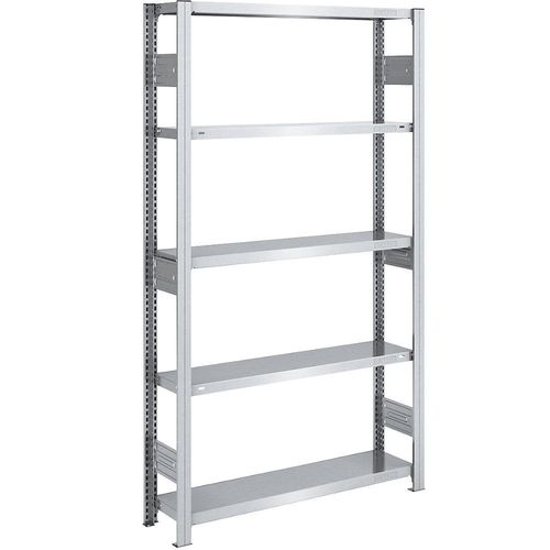 4250623789660 - Schwerlast-Steckregal verzinkt beidseitig Regalhöhe 2000 mm 5 Böden Grundregal BxT 1000 x 300 mm hofe