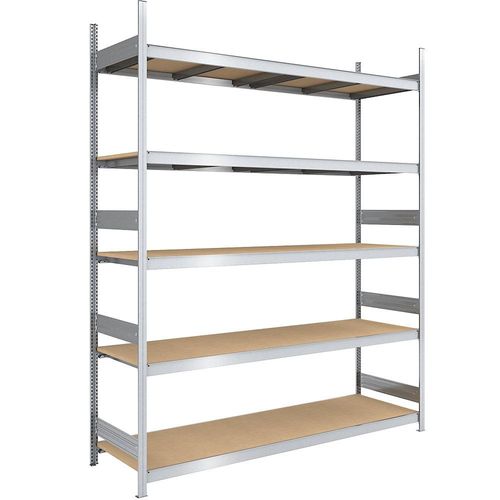 4250623704397 - Großfach-Steckregal mit Spanplatten Höhe 3000 mm Breite 2250 (2 x 1125) mm Feldlast 2000 kg Tiefe 800 mm Grundregal hofe