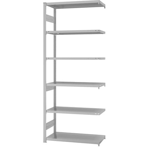 4061753027108 - eurokraft pro System-Steckregal Bauart mittelschwer kunststoffbeschichtet Regalhöhe 2500 mm Anbauregal Breite x Tiefe 1000 x 500 mm