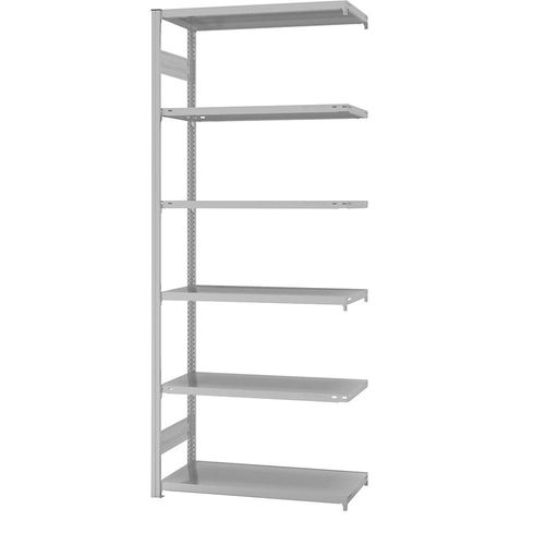 4061753026903 - eurokraft pro System-Steckregal kunststoffbeschichtet Bauart leicht Regalhöhe 2500 mm Anbauregal Breite x Tiefe 1000 x 500 mm