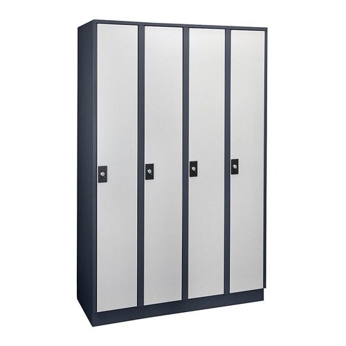 4250618247632 - Garderobenschrank 4 Abteile à 300 mm Breite anthrazitgrau lichtgrau 4250618247632 - Garderobenschrank 4 Abteile à 300 mm Breite anthrazitgrau lichtgrau