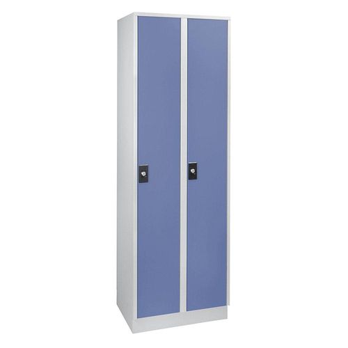 4250618248134 - Garderobenschrank 2 Abteile à 300 mm Breite lichtgrau taubenblau 4250618248134 - Garderobenschrank 2 Abteile à 300 mm Breite lichtgrau taubenblau