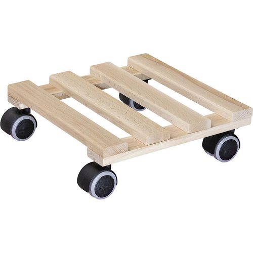 4001073487725 - Pflanzenroller Buche PALETTI Tragfähigkeit 100 kg natur LxB 250 x 250 mm VE 2 Stk Wagner