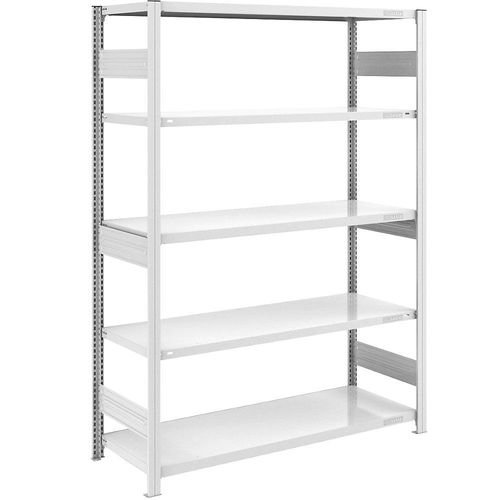 4250623789134 - Schwerlast-Steckregal grau beidseitig Regalhöhe 2000 mm 5 Böden Grundregal BxT 1300 x 600 mm hofe 4250623789134 - Schwerlast-Steckregal grau beidseitig Regalhöhe 2000 mm 5 Böden Grundregal BxT 1300 x 600 mm hofe