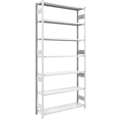 4250623789295 - Schwerlast-Steckregal grau beidseitig Regalhöhe 3000 mm 7 Böden Grundregal BxT 1300 x 400 mm hofe