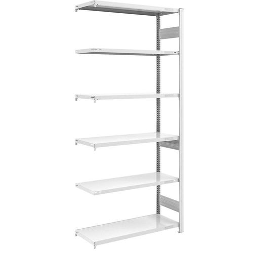 4250623791281 - Schwerlast-Steckregal grau beidseitig Regalhöhe 2500 mm 6 Böden Anbauregal BxT 1000 x 500 mm hofe 4250623791281 - Schwerlast-Steckregal grau beidseitig Regalhöhe 2500 mm 6 Böden Anbauregal BxT 1000 x 500 mm hofe
