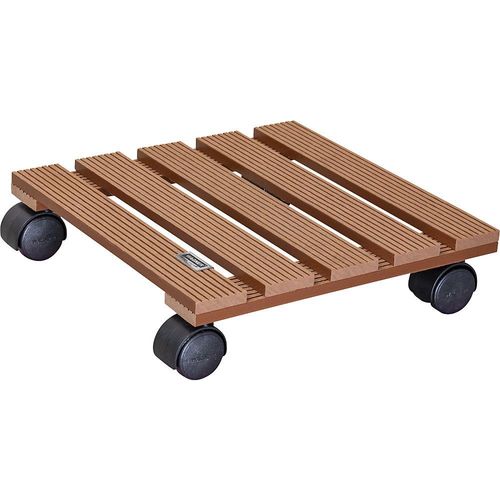 4001073446821 - Pflanzenroller WPC Tragfähigkeit 60 kg LxB 290 x 290 mm ocker VE 2 Stk Wagner