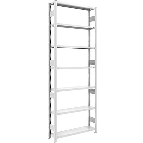 4250623789264 - Schwerlast-Steckregal grau beidseitig Regalhöhe 3000 mm 7 Böden Grundregal BxT 1000 x 300 mm hofe