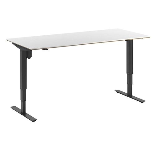 4061753261694 - Schreibtisch Atlanta Trend elektrisch höhenverstellbar gerade BxT 1800 x 800 mm weiß schwarz kaiserkraft