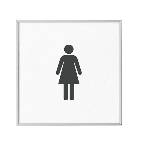 4060081702114 - MADRID Silver Line™ Türschild Piktogramm HxB 120 x 120 mm WC Damen kaiserkraft 4060081702114 - MADRID Silver Line™ Türschild Piktogramm HxB 120 x 120 mm WC Damen kaiserkraft