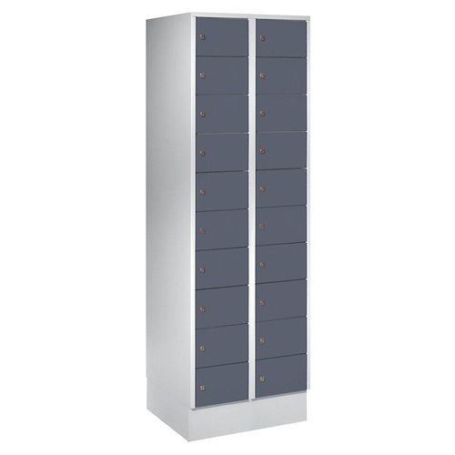 4250618204796 - Schließfachschrank Stahlbl Türanschl rechts Zylinderschloss 20 Fächer B 600 x H 1800 mm lgrau RAL 7035 bgrau RAL 7031 4250618204796 - Schließfachschrank Stahlbl Türanschl rechts Zylinderschloss 20 Fächer B 600 x H 1800 mm lgrau RAL 7035 bgrau RAL 7031