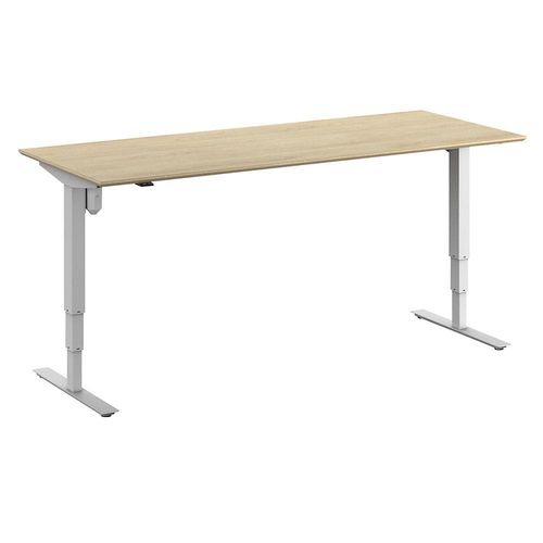 4061753261793 - Schreibtisch Atlanta Trend elektrisch höhenverstellbar gerade BxT 2000 x 800 mm Eiche weiß kaiserkraft