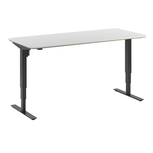 4061753261632 - Schreibtisch Atlanta Trend elektrisch höhenverstellbar gerade abgerundete Ecken BxT 1800 x 800 mm weiß schwarz kaiserkraft