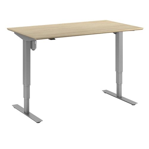 4061753261410 - Schreibtisch Atlanta Trend elektrisch höhenverstellbar gerade BxT 1400 x 800 mm Eiche silber kaiserkraft 4061753261410 - Schreibtisch Atlanta Trend elektrisch höhenverstellbar gerade BxT 1400 x 800 mm Eiche silber kaiserkraft
