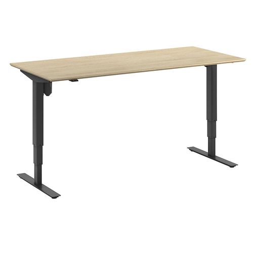 4061753261663 - Schreibtisch Atlanta Trend elektrisch höhenverstellbar gerade BxT 1800 x 800 mm Eiche schwarz kaiserkraft 4061753261663 - Schreibtisch Atlanta Trend elektrisch höhenverstellbar gerade BxT 1800 x 800 mm Eiche schwarz kaiserkraft
