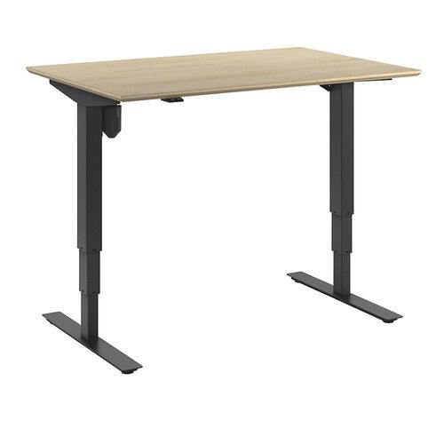 4061753261304 - Schreibtisch Atlanta Trend elektrisch höhenverstellbar gerade BxT 1200 x 800 mm Eiche schwarz kaiserkraft