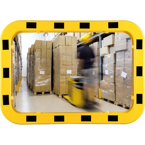 4250912308244 - Dan-MIRROR Industriespiegel rechteckig HxBxT 400 x 600 x 50 mm