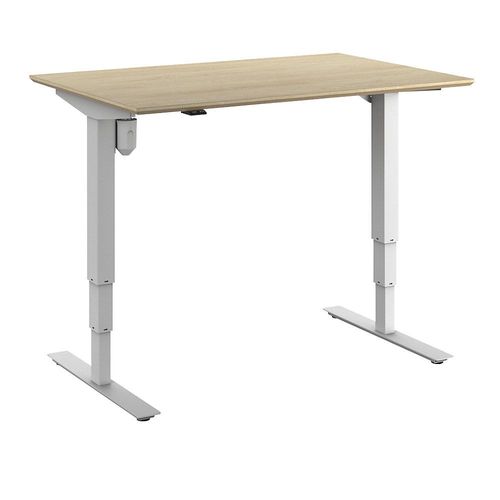 4061753261311 - Schreibtisch Atlanta Trend elektrisch höhenverstellbar gerade BxT 1200 x 800 mm Eiche weiß kaiserkraft