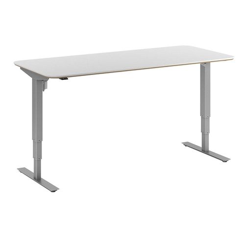 4061753261625 - Schreibtisch Atlanta Trend elektrisch höhenverstellbar gerade abgerundete Ecken BxT 1800 x 800 mm weiß silber kaiserkraft 4061753261625 - Schreibtisch Atlanta Trend elektrisch höhenverstellbar gerade abgerundete Ecken BxT 1800 x 800 mm weiß silber kaiserkraft
