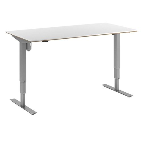 4061753261564 - Schreibtisch Atlanta Trend elektrisch höhenverstellbar gerade BxT 1600 x 800 mm weiß silber kaiserkraft 4061753261564 - Schreibtisch Atlanta Trend elektrisch höhenverstellbar gerade BxT 1600 x 800 mm weiß silber kaiserkraft