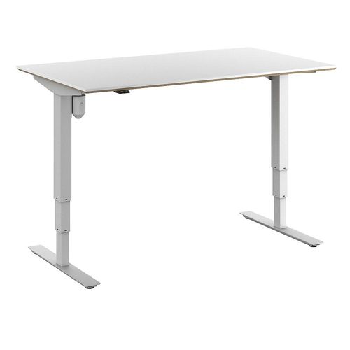 4061753261465 - Schreibtisch Atlanta Trend elektrisch höhenverstellbar gerade BxT 1400 x 800 mm weiß weiß kaiserkraft