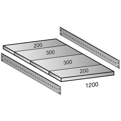 4260035215091 - Fachboden für CLEANA-Steckregal Bodenbreite 1200 mm Tiefe 1000 mm kaiserkraft