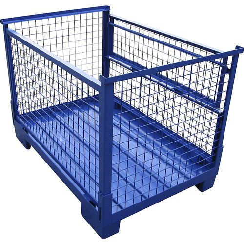 4251572707033 - Heson Euro-Stapelbox faltbar LxB 1240 x 835 mm Traglast 1000 kg enzianblau