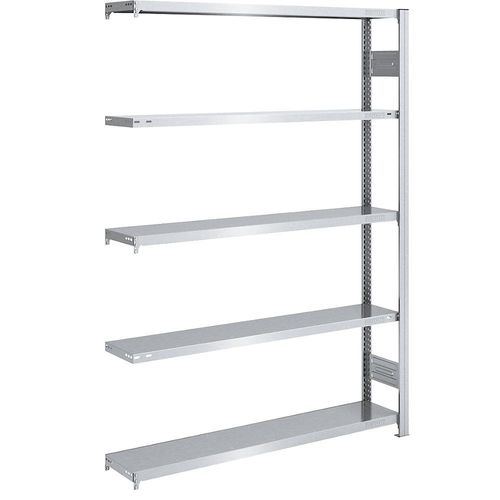 4250623790338 - eurokraft pro Lager-Steckregal verzinkt HxB 2000 x 1300 mm mit 5 Stahlböden Anbauregal Fachlast 200 kg Tiefe 300 mm 4250623790338 - eurokraft pro Lager-Steckregal verzinkt HxB 2000 x 1300 mm mit 5 Stahlböden Anbauregal Fachlast 200 kg Tiefe 300 mm