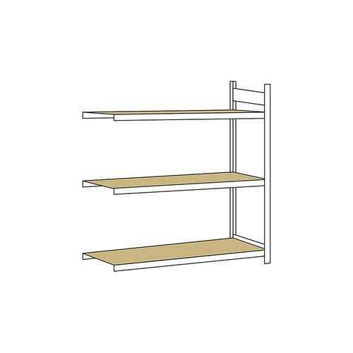 4004514200518 - SCHULTE Weitspannregal mit Spanplatte Höhe 2000 mm Spannweite 1500 mm Anbauregal Tiefe 800 mm