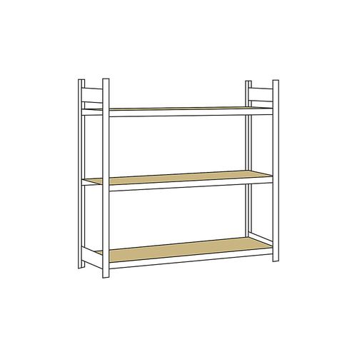 4004514200389 - SCHULTE Weitspannregal mit Spanplatte Höhe 2000 mm Spannweite 2000 mm Grundregal Tiefe 600 mm