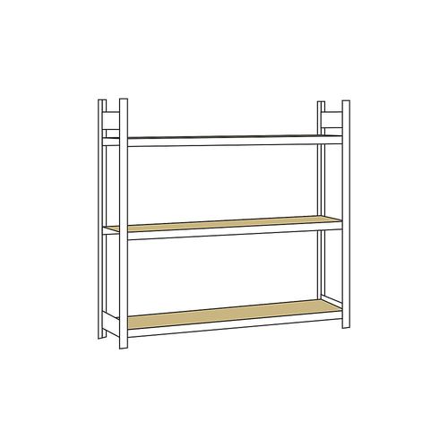 4004514200402 - SCHULTE Weitspannregal mit Spanplatte Höhe 2000 mm Spannweite 2250 mm Grundregal Tiefe 400 mm
