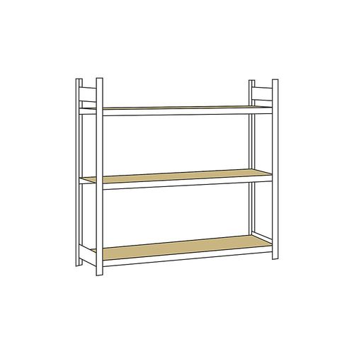 4004514200419 - SCHULTE Weitspannregal mit Spanplatte Höhe 2000 mm Spannweite 2250 mm Grundregal Tiefe 500 mm