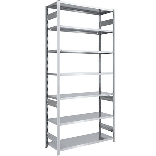 4250623790635 - eurokraft pro Lager-Steckregal verzinkt HxB 3000 x 1300 mm mit 7 Stahlböden Grundregal Fachlast 240 kg Tiefe 600 mm