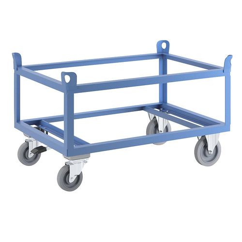 4054666025897 - eurokraft pro Fahrgestell aus Stahl für Europaletten mit Zentralstopp Ladehöhe 650 mm 4054666025897 - eurokraft pro Fahrgestell aus Stahl für Europaletten mit Zentralstopp Ladehöhe 650 mm