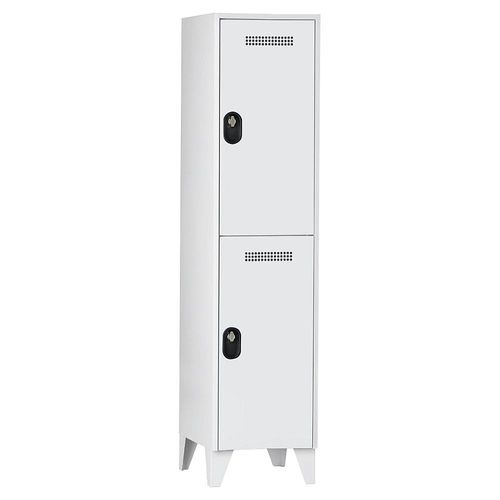 4250618246147 - Garderobenschrank Fachhöhe 820 mm HxBxT 1850 x 400 x 500 mm Abteilbreite 400 mm Korpus- Türfarbe Lichtgrau Lichtgrau 4250618246147 - Garderobenschrank Fachhöhe 820 mm HxBxT 1850 x 400 x 500 mm Abteilbreite 400 mm Korpus- Türfarbe Lichtgrau Lichtgrau