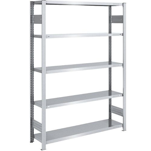 4250623790512 - eurokraft pro Lager-Steckregal verzinkt HxB 2000 x 1300 mm mit 5 Stahlböden Grundregal Fachlast 215 kg Tiefe 400 mm 4250623790512 - eurokraft pro Lager-Steckregal verzinkt HxB 2000 x 1300 mm mit 5 Stahlböden Grundregal Fachlast 215 kg Tiefe 400 mm