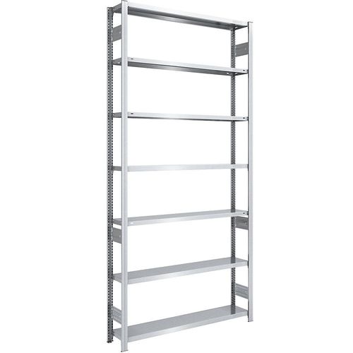 4250623790604 - eurokraft pro Lager-Steckregal verzinkt HxB 3000 x 1300 mm mit 7 Stahlböden Grundregal Fachlast 200 kg Tiefe 300 mm